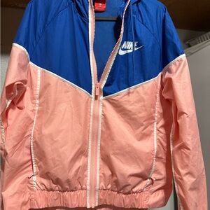 Nike Blue and Pink Hooded Jacket